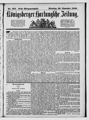 Königsberger Hartungsche Zeitung vom 26.11.1889