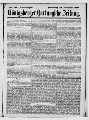 Königsberger Hartungsche Zeitung vom 28.11.1889