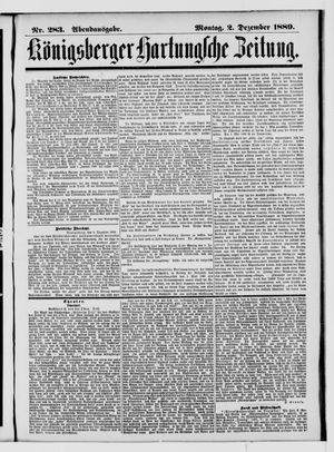Königsberger Hartungsche Zeitung vom 02.12.1889