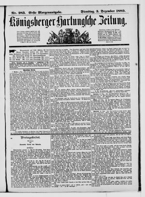 Königsberger Hartungsche Zeitung vom 03.12.1889