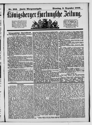 Königsberger Hartungsche Zeitung vom 03.12.1889