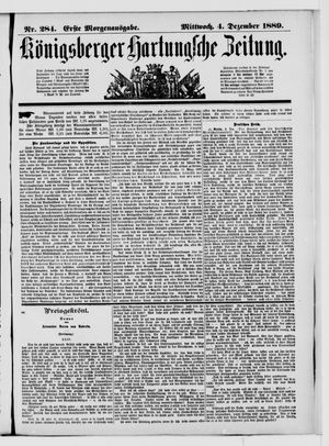 Königsberger Hartungsche Zeitung vom 04.12.1889