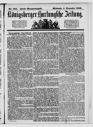 Königsberger Hartungsche Zeitung vom 04.12.1889