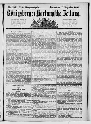 Königsberger Hartungsche Zeitung vom 07.12.1889