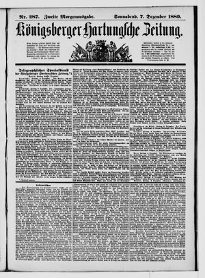 Königsberger Hartungsche Zeitung vom 07.12.1889
