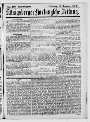 Königsberger Hartungsche Zeitung vom 10.12.1889