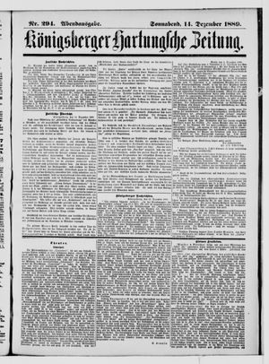Königsberger Hartungsche Zeitung vom 14.12.1889