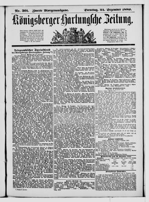Königsberger Hartungsche Zeitung vom 24.12.1889
