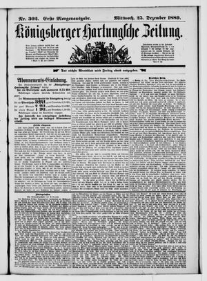 Königsberger Hartungsche Zeitung vom 25.12.1889