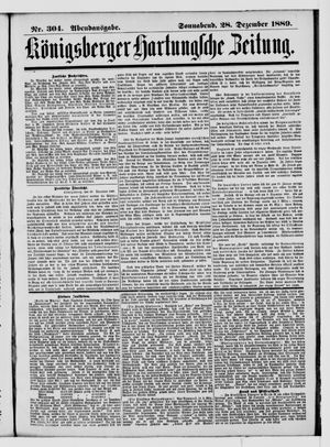 Königsberger Hartungsche Zeitung vom 28.12.1889