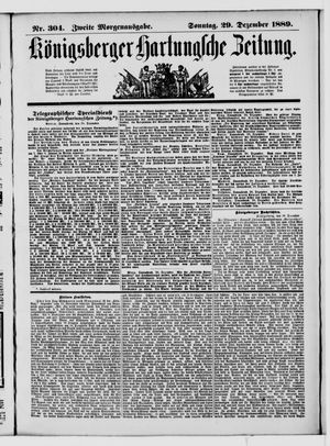Königsberger Hartungsche Zeitung vom 29.12.1889