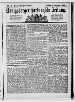 Königsberger Hartungsche Zeitung vom 03.01.1890