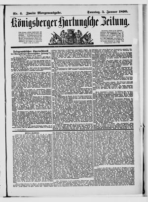 Königsberger Hartungsche Zeitung vom 05.01.1890