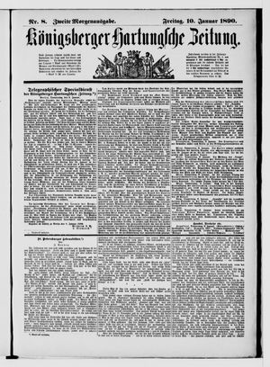 Königsberger Hartungsche Zeitung vom 10.01.1890