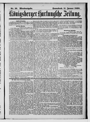Königsberger Hartungsche Zeitung vom 11.01.1890