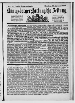 Königsberger Hartungsche Zeitung vom 14.01.1890