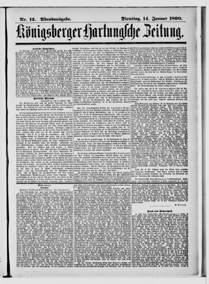 Königsberger Hartungsche Zeitung vom 14.01.1890