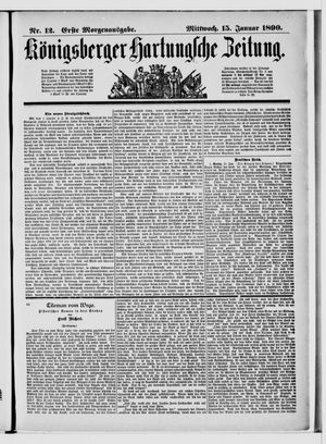 Königsberger Hartungsche Zeitung vom 15.01.1890