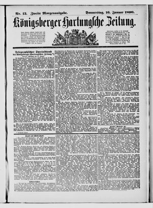 Königsberger Hartungsche Zeitung vom 16.01.1890