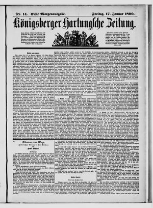 Königsberger Hartungsche Zeitung on Jan 17, 1890