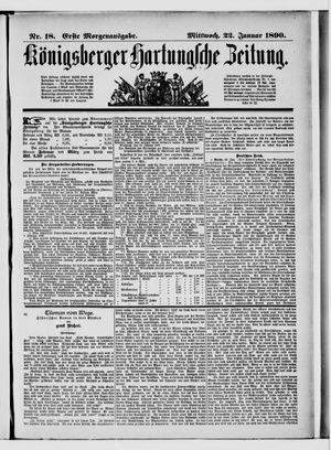 Königsberger Hartungsche Zeitung vom 22.01.1890