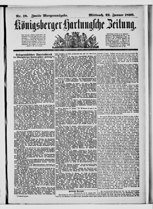 Königsberger Hartungsche Zeitung vom 22.01.1890