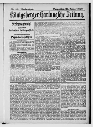 Königsberger Hartungsche Zeitung on Jan 23, 1890