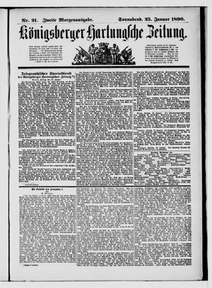 Königsberger Hartungsche Zeitung on Jan 25, 1890