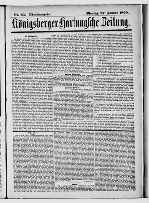 Königsberger Hartungsche Zeitung vom 27.01.1890
