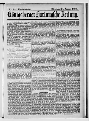 Königsberger Hartungsche Zeitung vom 28.01.1890