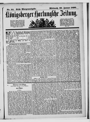 Königsberger Hartungsche Zeitung on Jan 29, 1890