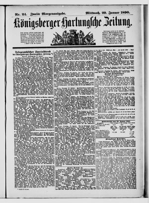 Königsberger Hartungsche Zeitung vom 29.01.1890