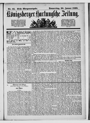 Königsberger Hartungsche Zeitung on Jan 30, 1890