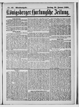 Königsberger Hartungsche Zeitung on Jan 31, 1890