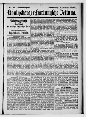 Königsberger Hartungsche Zeitung vom 06.02.1890