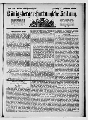 Königsberger Hartungsche Zeitung vom 07.02.1890