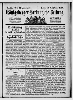 Königsberger Hartungsche Zeitung vom 08.02.1890