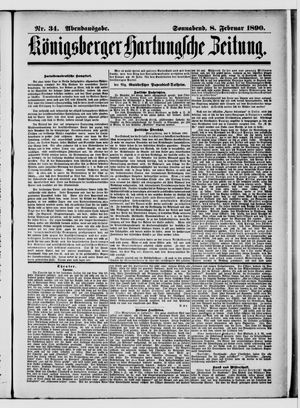 Königsberger Hartungsche Zeitung on Feb 8, 1890