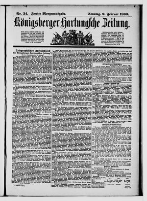 Königsberger Hartungsche Zeitung vom 09.02.1890