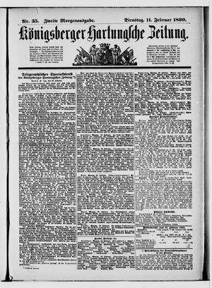 Königsberger Hartungsche Zeitung vom 11.02.1890