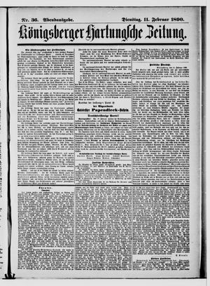 Königsberger Hartungsche Zeitung vom 11.02.1890