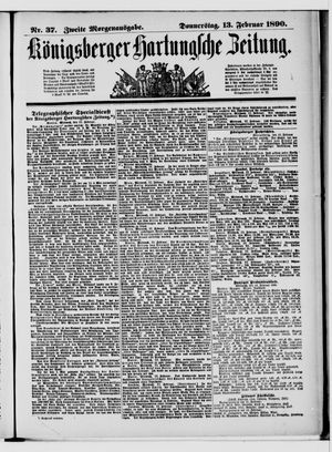 Königsberger Hartungsche Zeitung vom 13.02.1890