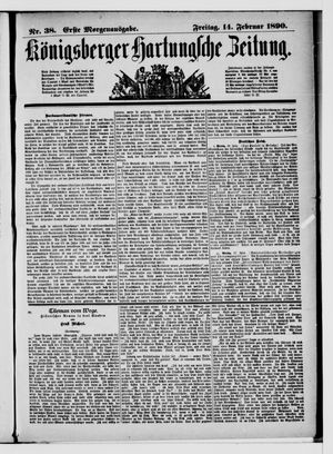 Königsberger Hartungsche Zeitung on Feb 14, 1890