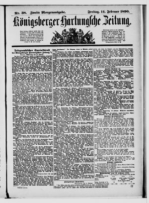 Königsberger Hartungsche Zeitung vom 14.02.1890