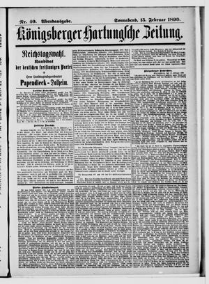 Königsberger Hartungsche Zeitung vom 15.02.1890