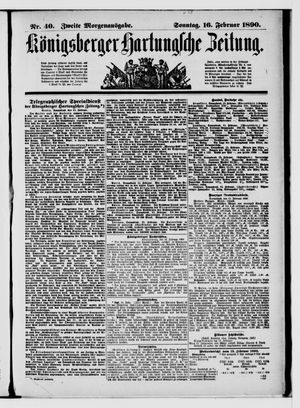 Königsberger Hartungsche Zeitung vom 16.02.1890