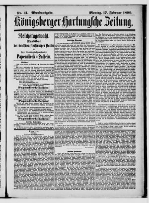 Königsberger Hartungsche Zeitung vom 17.02.1890