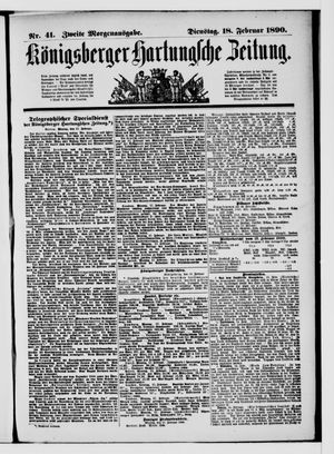 Königsberger Hartungsche Zeitung on Feb 18, 1890