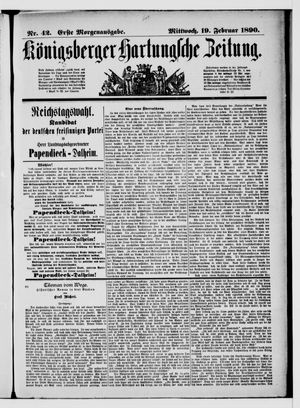 Königsberger Hartungsche Zeitung vom 19.02.1890