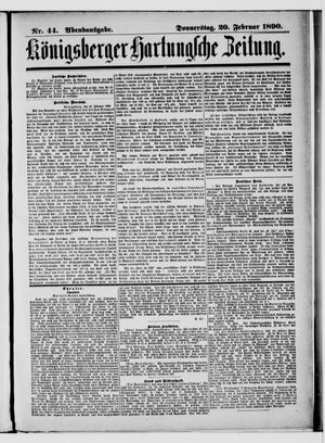 Königsberger Hartungsche Zeitung vom 20.02.1890